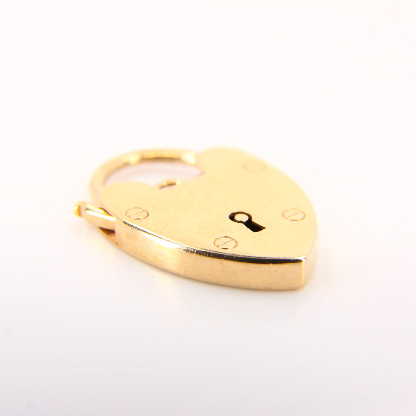 Vintage 9ct Heart Lock Gold Charm Padlock Closer Pendant Hallmarked Gifts Crafts