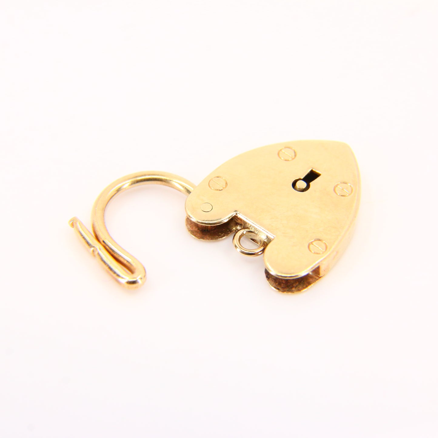 Vintage 9ct Heart Lock Gold Charm Padlock Closer Pendant Hallmarked Gifts Crafts