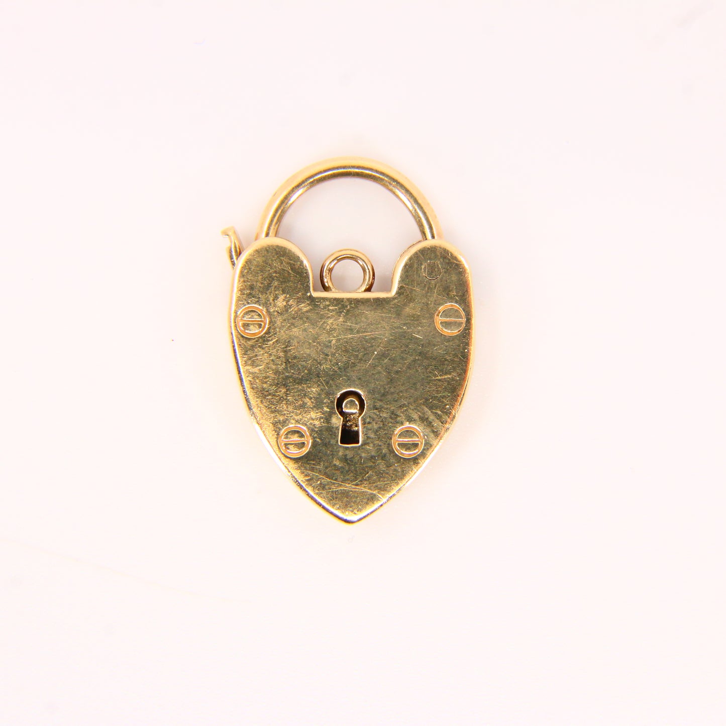 Vintage 9ct Heart Lock Gold Charm Padlock Closer Pendant Hallmarked Gifts Crafts