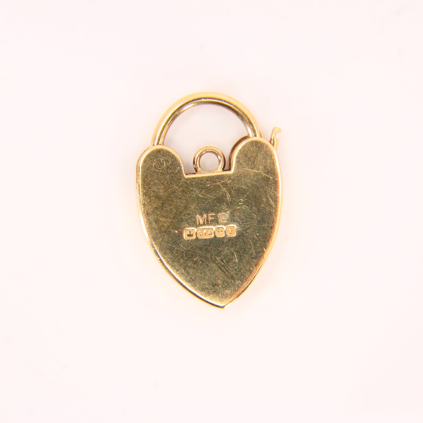 Vintage 9ct Heart Lock Gold Charm Padlock Closer Pendant Hallmarked Gifts Crafts