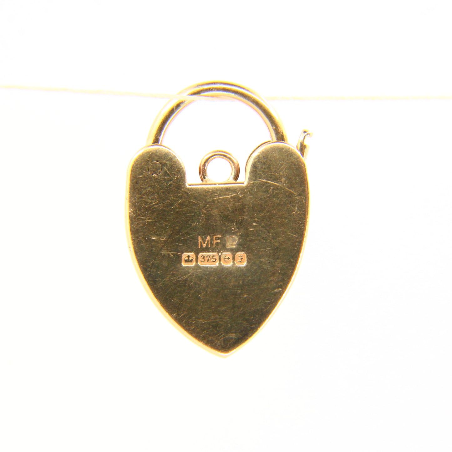 Vintage 9ct Heart Lock Gold Charm Padlock Closer Pendant Hallmarked Gifts Crafts