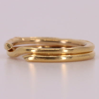 Vintage 18k Rose Gold Split Ring Suspension Loop Pendant Bail Jewellery Finding