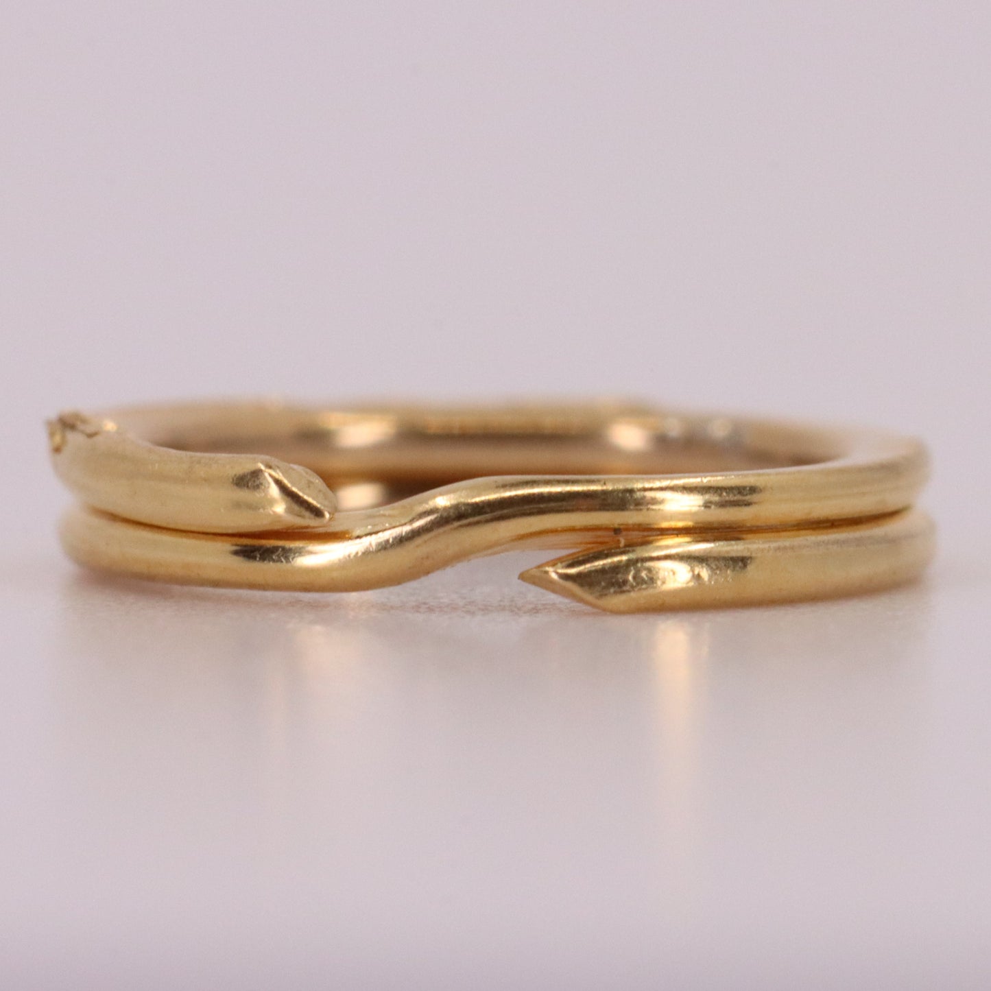 Vintage 18k Rose Gold Split Ring Suspension Loop Pendant Bail Jewellery Finding