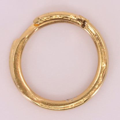 Vintage 18k Rose Gold Split Ring Suspension Loop Pendant Bail Jewellery Finding