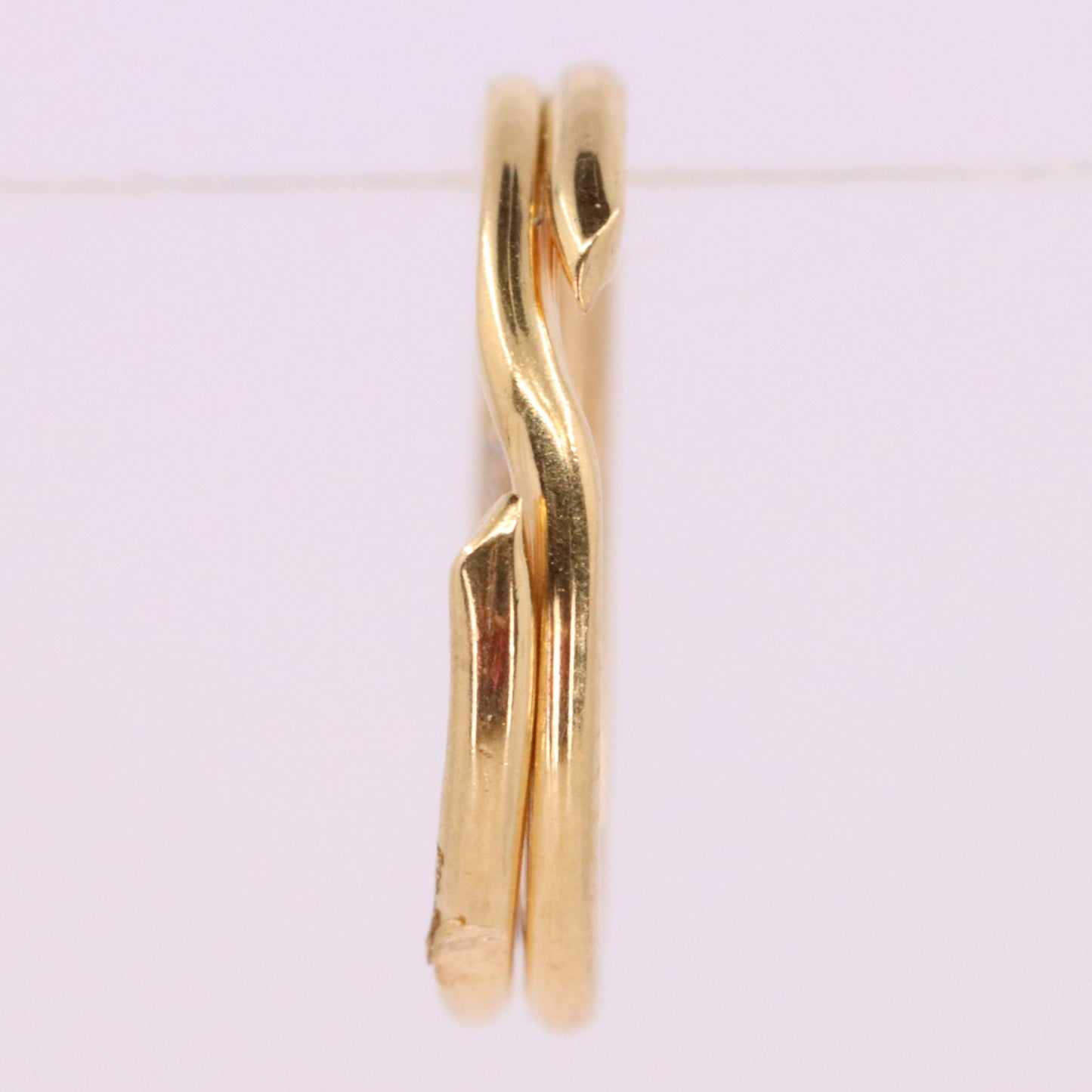 Vintage 18k Rose Gold Split Ring Suspension Loop Pendant Bail Jewellery Finding