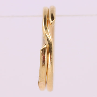 Vintage 18k Rose Gold Split Ring Suspension Loop Pendant Bail Jewellery Finding