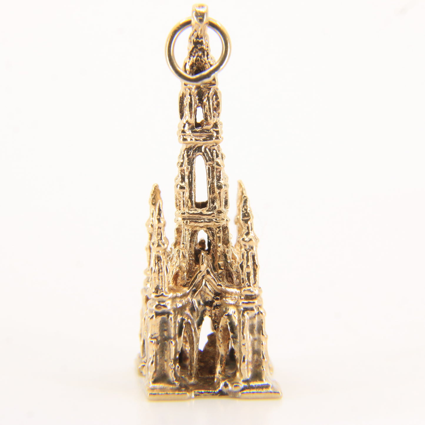 Vintage 9ct Hallmarked Gold Scott Monument Pendant Charm Edinburgh Landmark