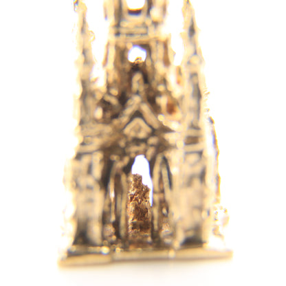 Vintage 9ct Hallmarked Gold Scott Monument Pendant Charm Edinburgh Landmark