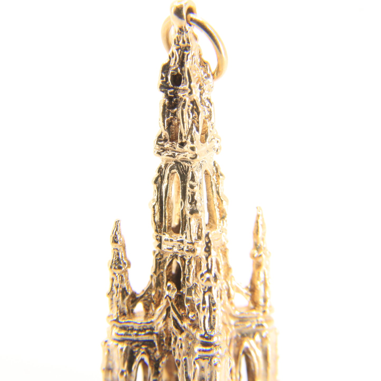 Vintage 9ct Hallmarked Gold Scott Monument Pendant Charm Edinburgh Landmark