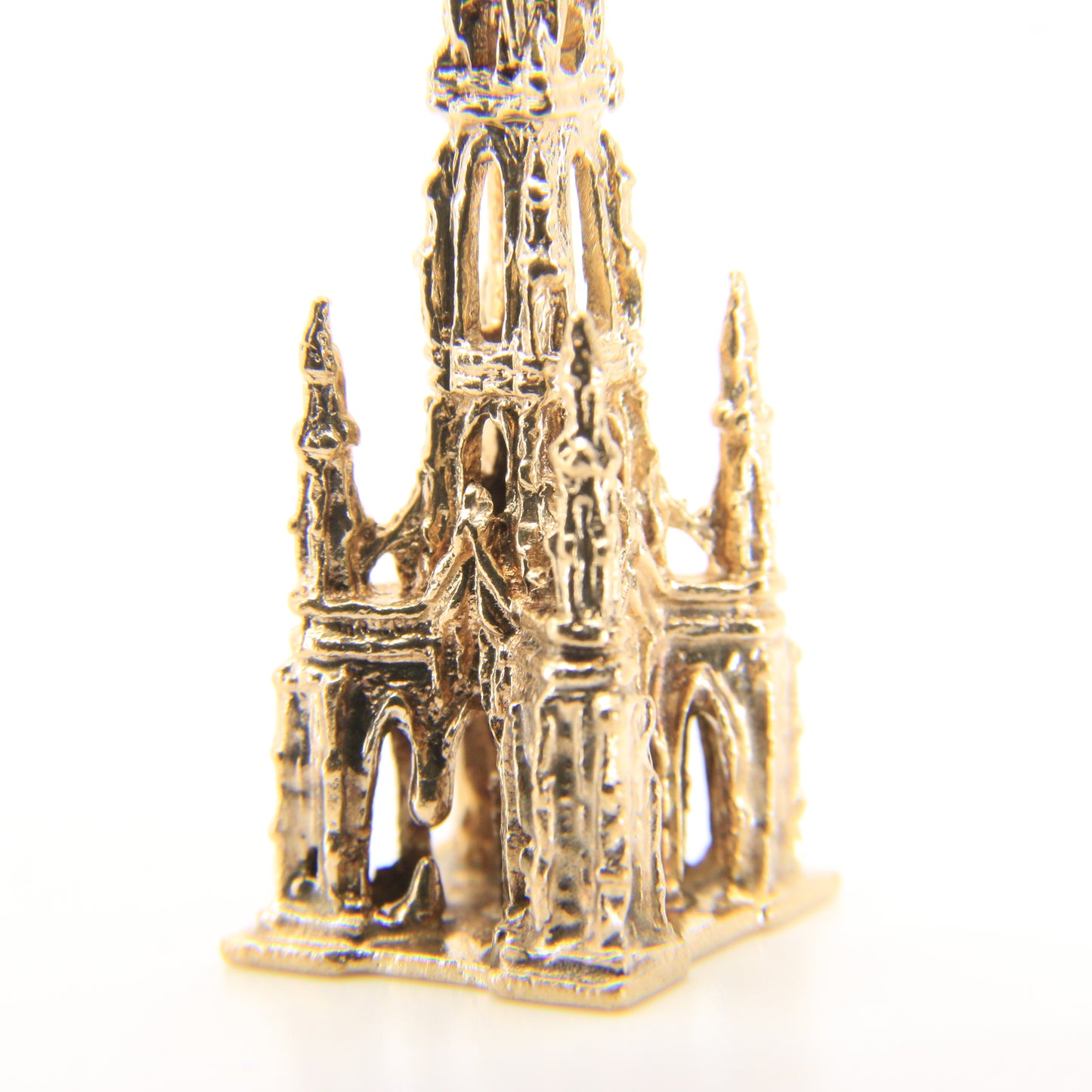Vintage 9ct Hallmarked Gold Scott Monument Pendant Charm Edinburgh Landmark