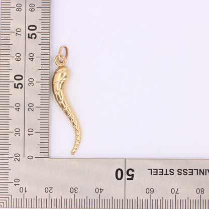 Vintage 9ct Hallmarked Gold Cornucopia Horn Of Plenty Pendant Lucky Charm Gift