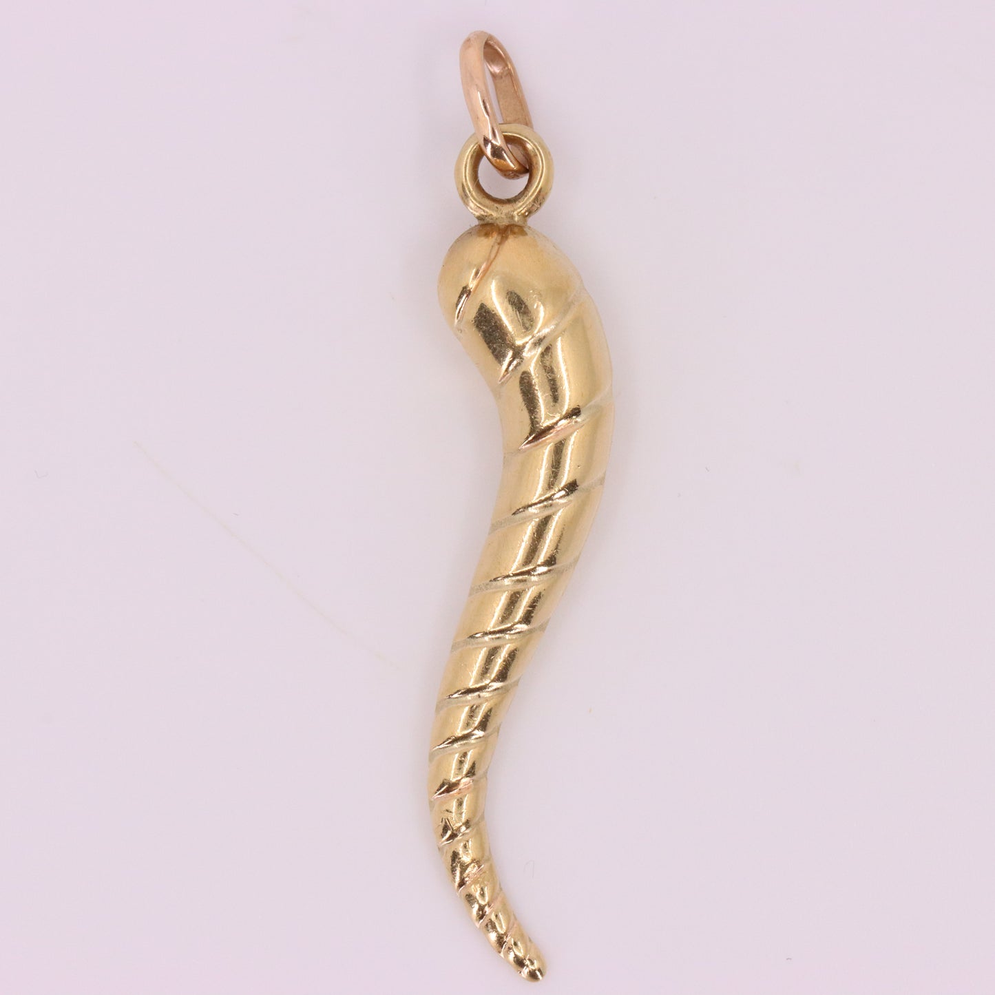 Vintage 9ct Hallmarked Gold Cornucopia Horn Of Plenty Pendant Lucky Charm Gift
