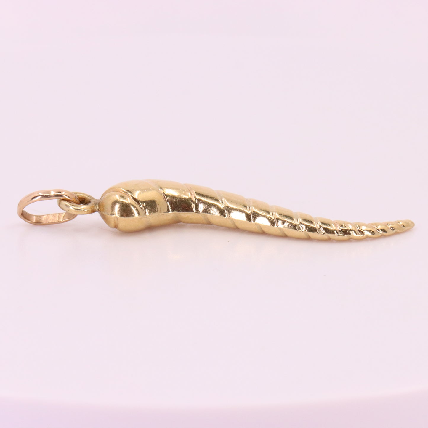 Vintage 9ct Hallmarked Gold Cornucopia Horn Of Plenty Pendant Lucky Charm Gift