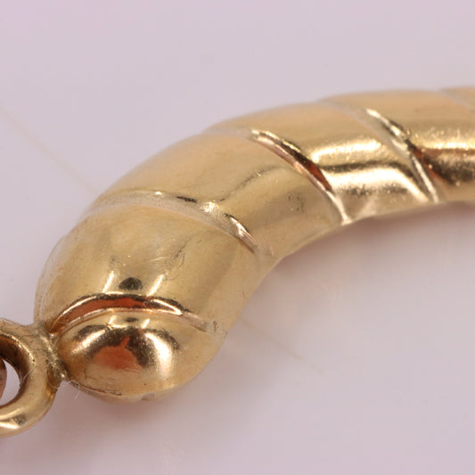 Vintage 9ct Hallmarked Gold Cornucopia Horn Of Plenty Pendant Lucky Charm Gift