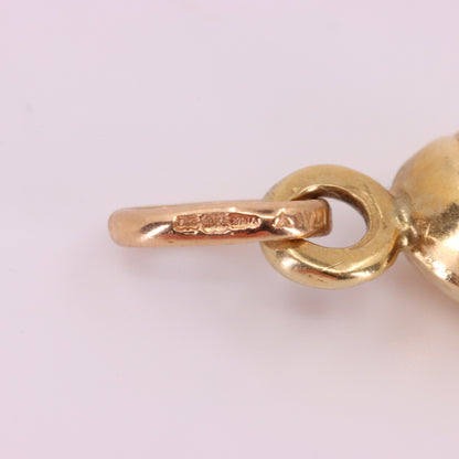 Vintage 9ct Hallmarked Gold Cornucopia Horn Of Plenty Pendant Lucky Charm Gift