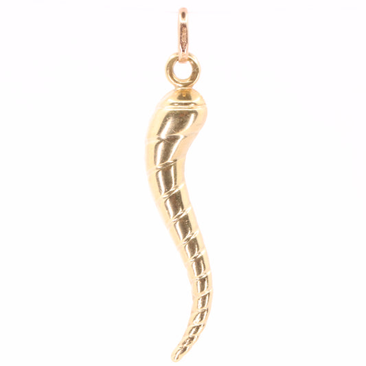 Vintage 9ct Hallmarked Gold Cornucopia Horn Of Plenty Pendant Lucky Charm Gift