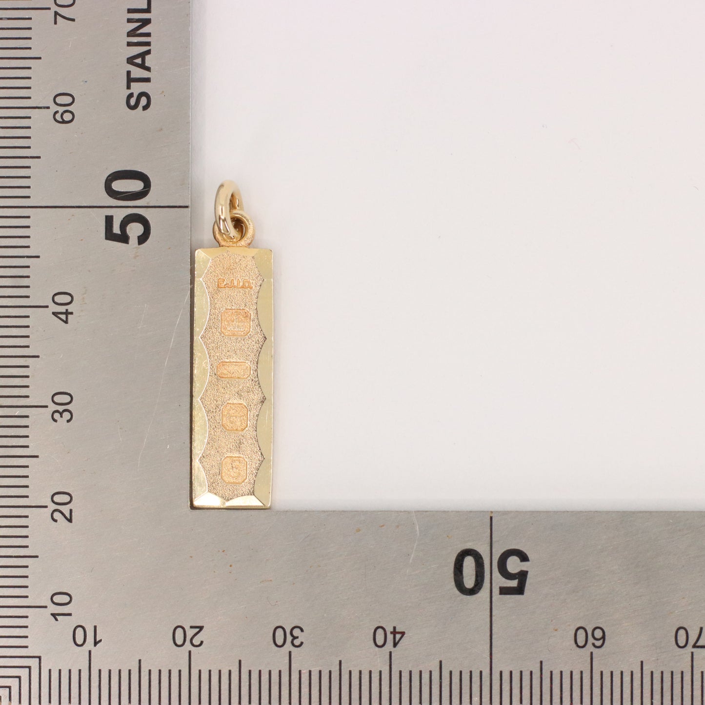 Vintage 9ct Hallmarked Yellow Gold 4g Ingot Pendant Charm Birmingham 1979 Gift