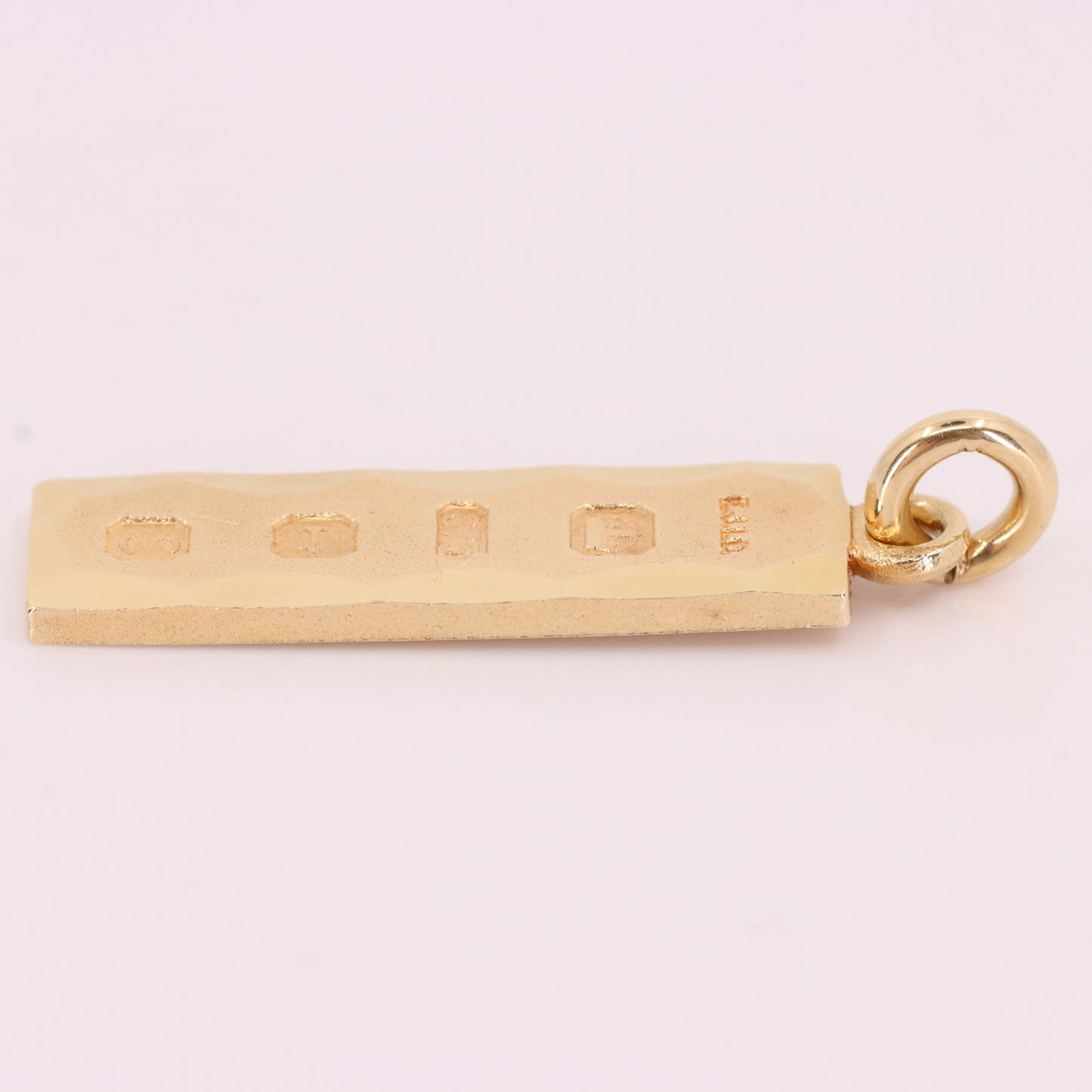 Vintage 9ct Hallmarked Yellow Gold 4g Ingot Pendant Charm Birmingham 1979 Gift