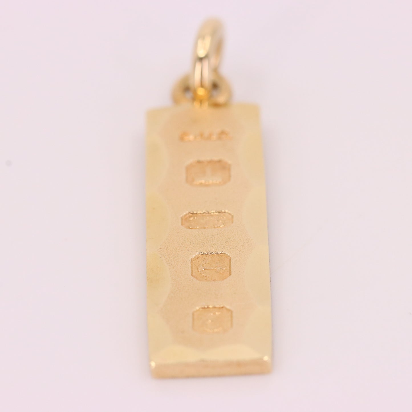 Vintage 9ct Hallmarked Yellow Gold 4g Ingot Pendant Charm Birmingham 1979 Gift
