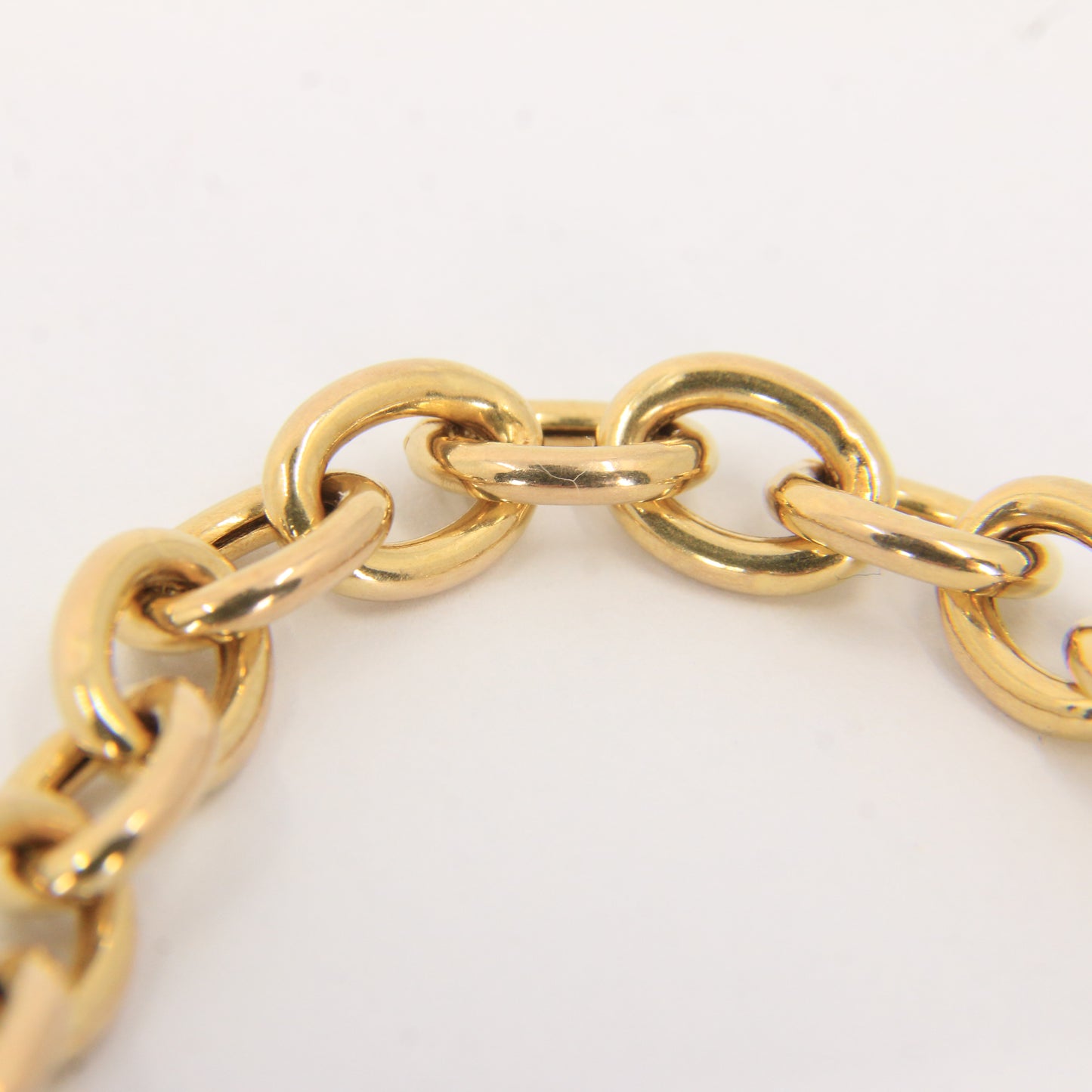 Vintage 9ct Hallmarked Gold Chain Necklace T Bar Heart Drop 16.5 Inch Gift