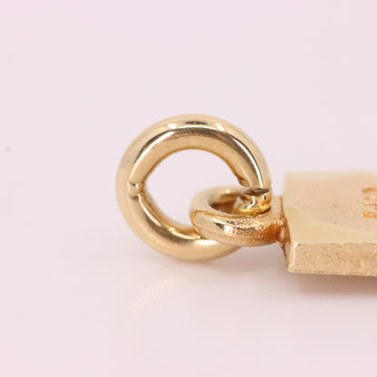 Vintage 9ct Hallmarked Yellow Gold 4g Ingot Pendant Charm Birmingham 1979 Gift