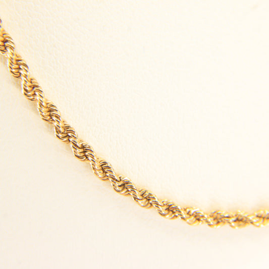 Vintage 18ct Gold Chopard Necklace 20 Inch Rope Chain Designer Yellow Gold