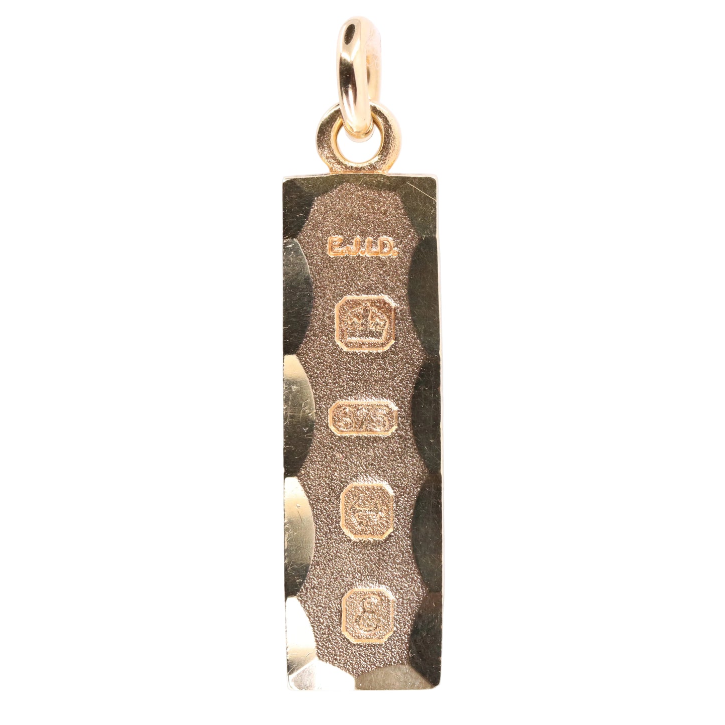 Vintage 9ct Hallmarked Yellow Gold 4g Ingot Pendant Charm Birmingham 1979 Gift