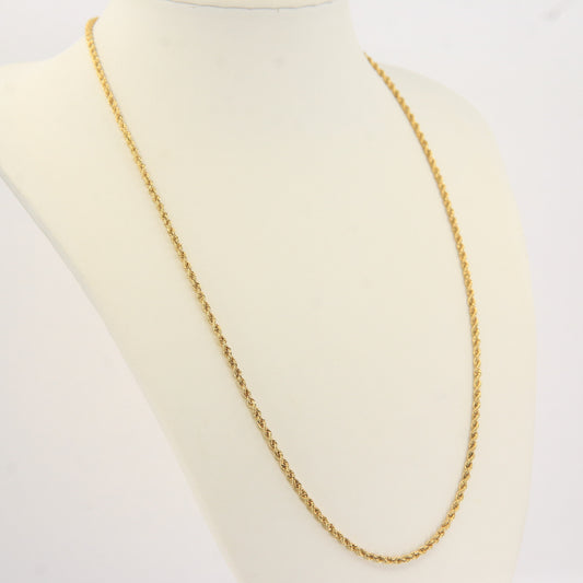 Vintage 18ct Gold Chopard Necklace 20 Inch Rope Chain Designer Yellow Gold