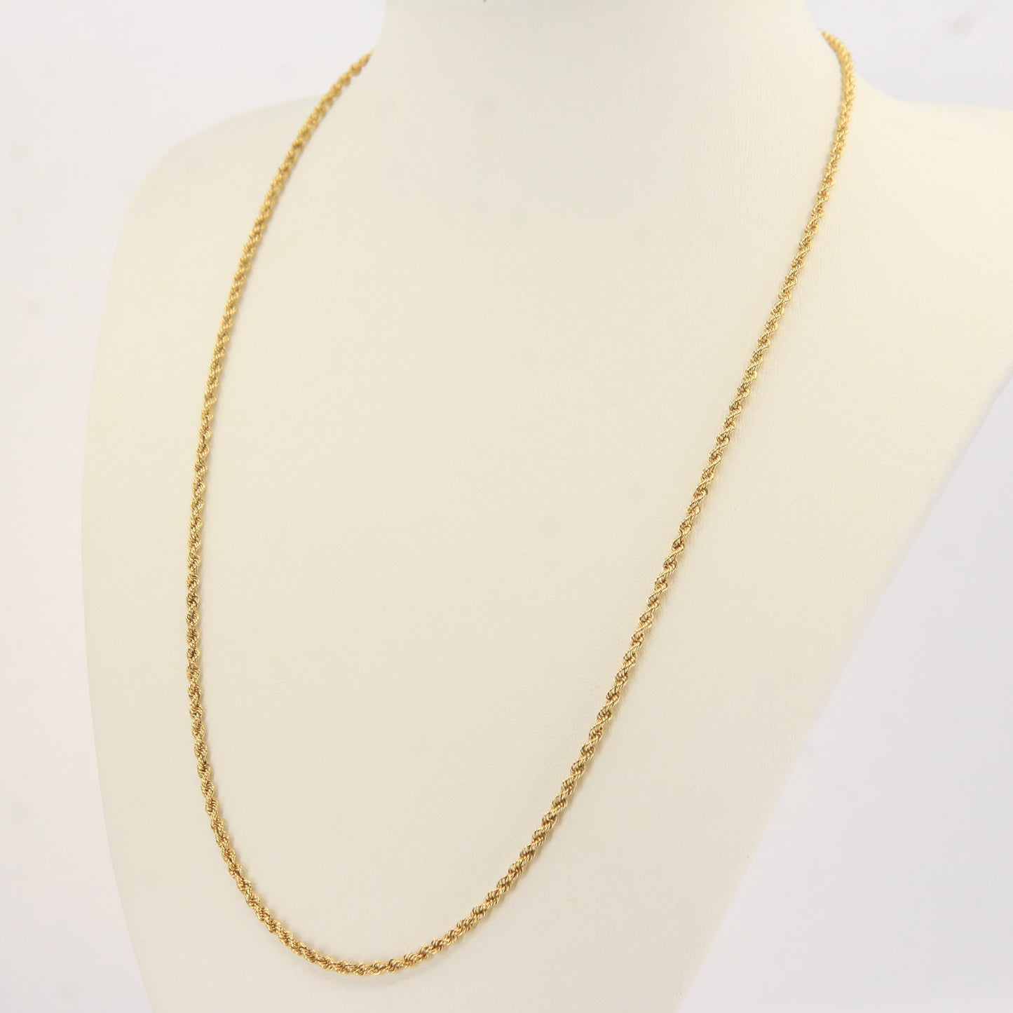 Vintage 18ct Gold Chopard Necklace 20 Inch Rope Chain Designer Yellow Gold