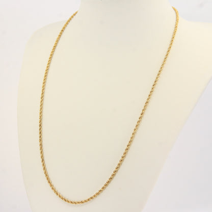 Vintage 18ct Gold Chopard Necklace 20 Inch Rope Chain Designer Yellow Gold