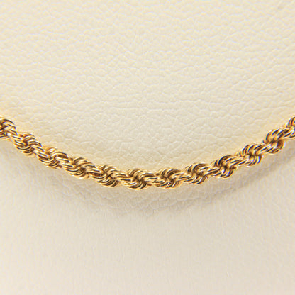 Vintage 18ct Gold Chopard Necklace 20 Inch Rope Chain Designer Yellow Gold