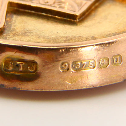 Vintage 9ct Masonic Solid Gold Fob Yellow Gold Hallmarked Birmingham 1969 Freemason Mason Pendant Loyalty Charm Gift