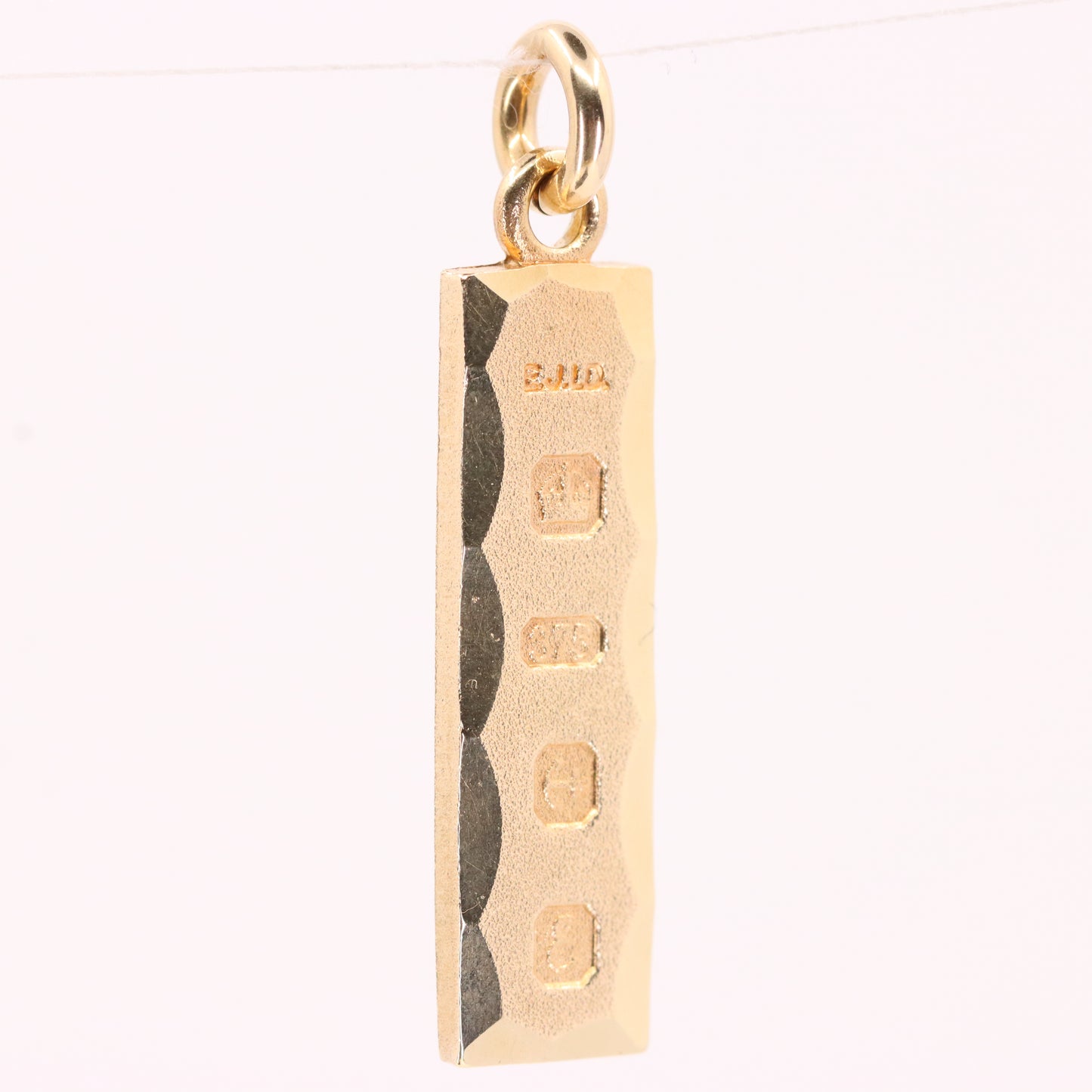 Vintage 9ct Hallmarked Yellow Gold 4g Ingot Pendant Charm Birmingham 1979 Gift