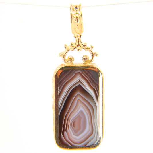 Vintage 9ct Gold Onyx Stone Pendant Yellow Gold Hallmarked Stone Pendant Gift