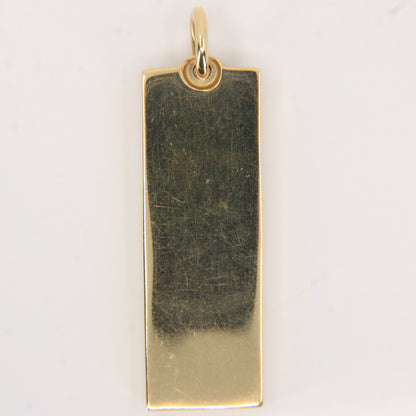 Vintage 9ct Hallmarked Gold Ingot Pendant Heavy Solid Gold London 1977 Gift