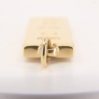 Vintage 9ct Hallmarked Gold Ingot Pendant Heavy Solid Gold London 1977 Gift