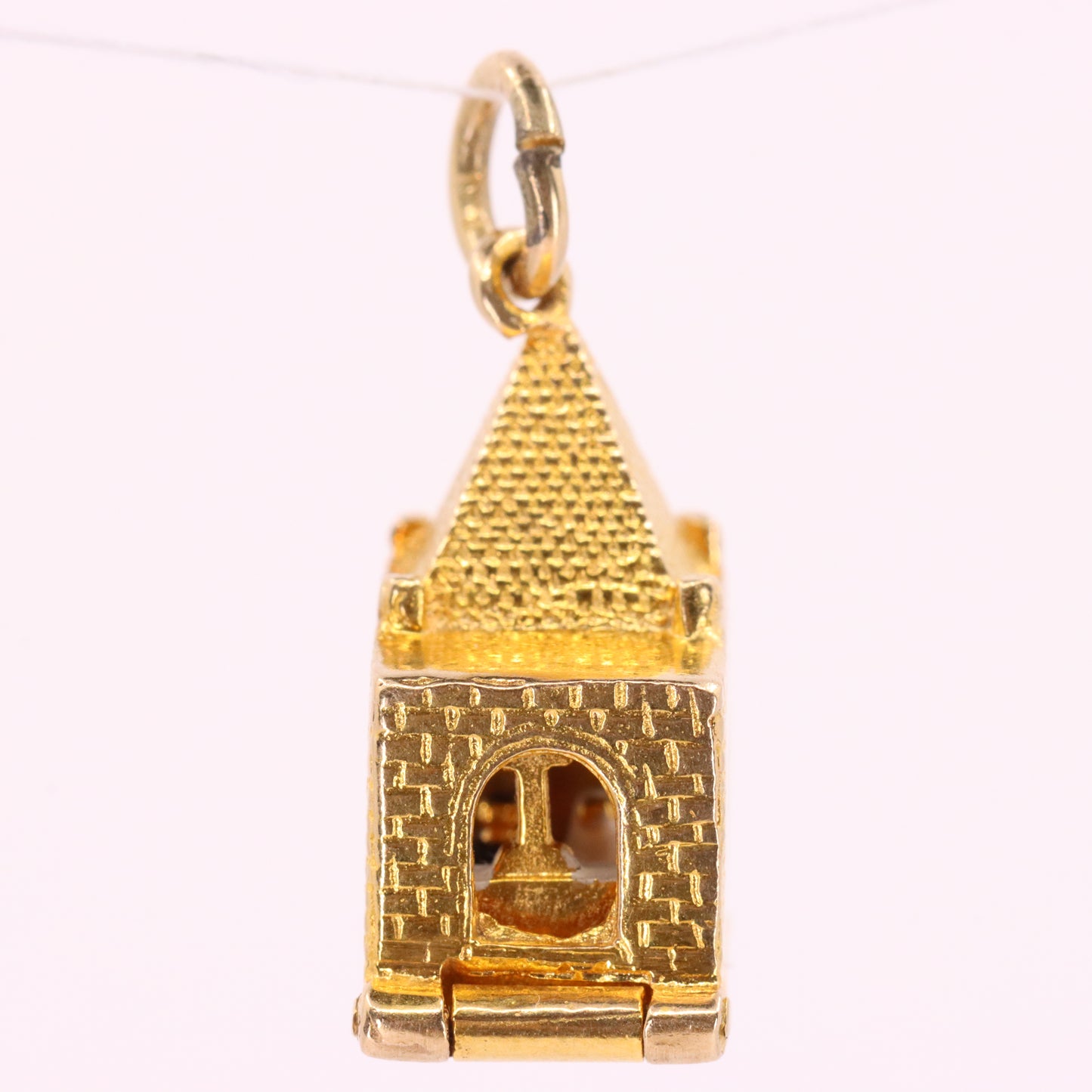Vintage 9ct Hallmarked Gold Opening Church Pendant Wedding Vows Charm Gift