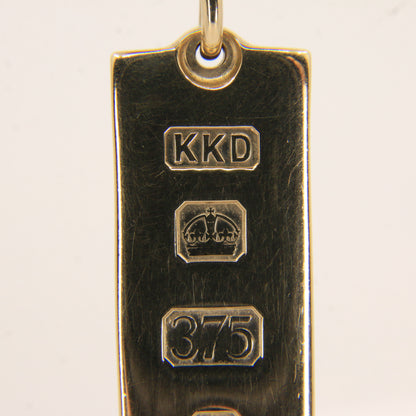 Vintage 9ct Hallmarked Gold Ingot Pendant Heavy Solid Gold London 1977 Gift