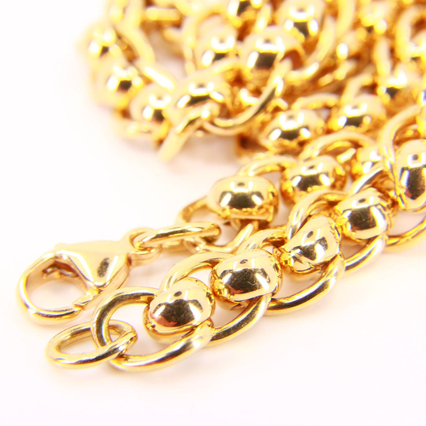 Vintage Heavy Gold Necklace Yellow Gold Chain Link Hallmarked Necklace