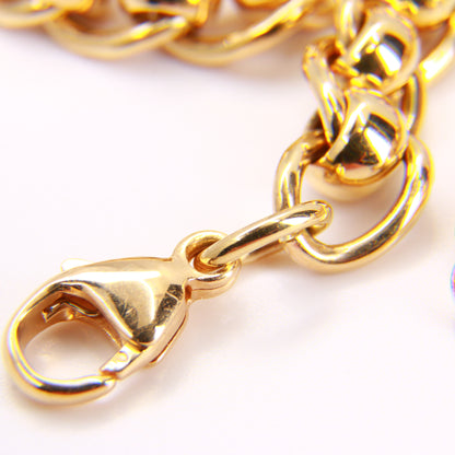 Vintage Heavy Gold Necklace Yellow Gold Chain Link Hallmarked Necklace