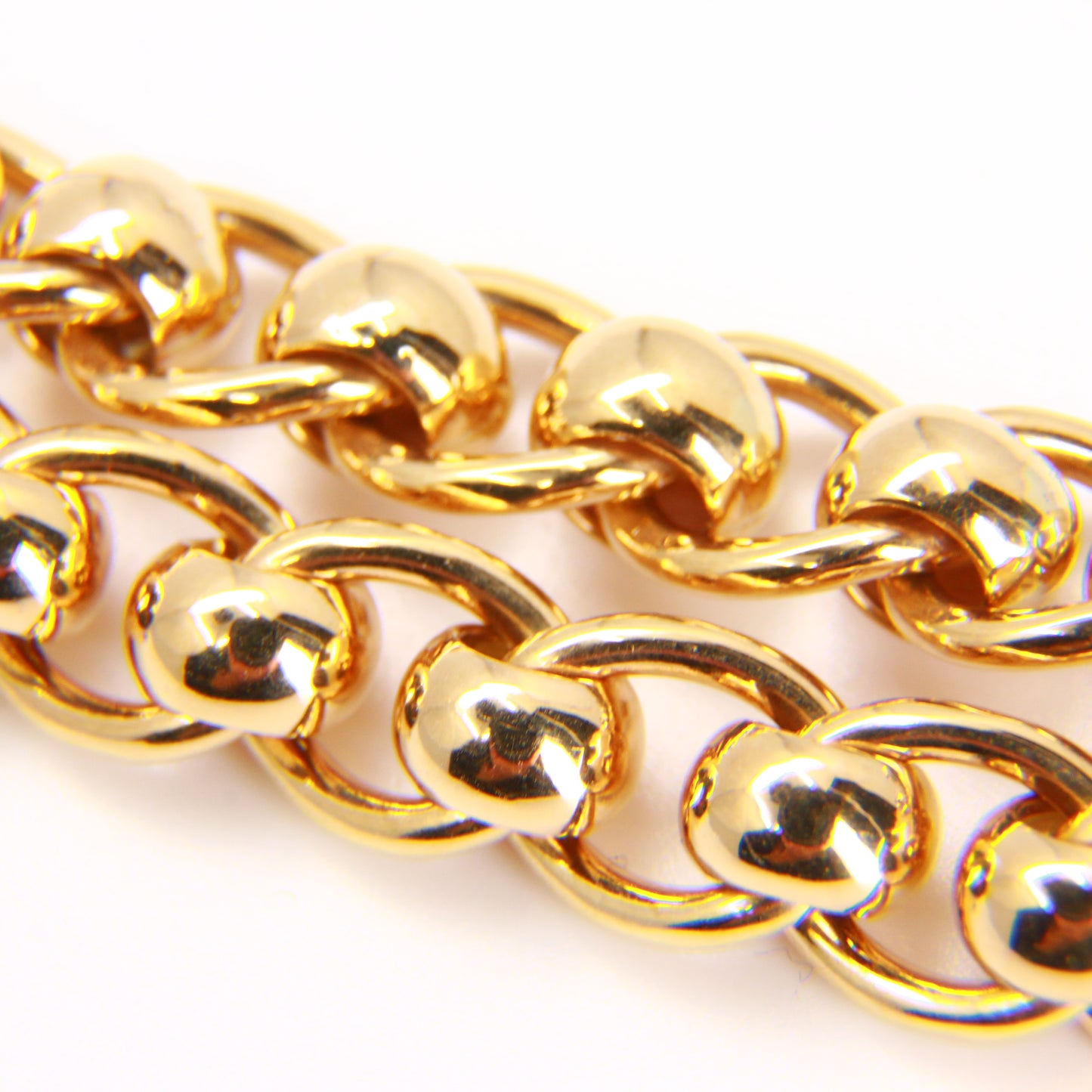 Vintage Heavy Gold Necklace Yellow Gold Chain Link Hallmarked Necklace