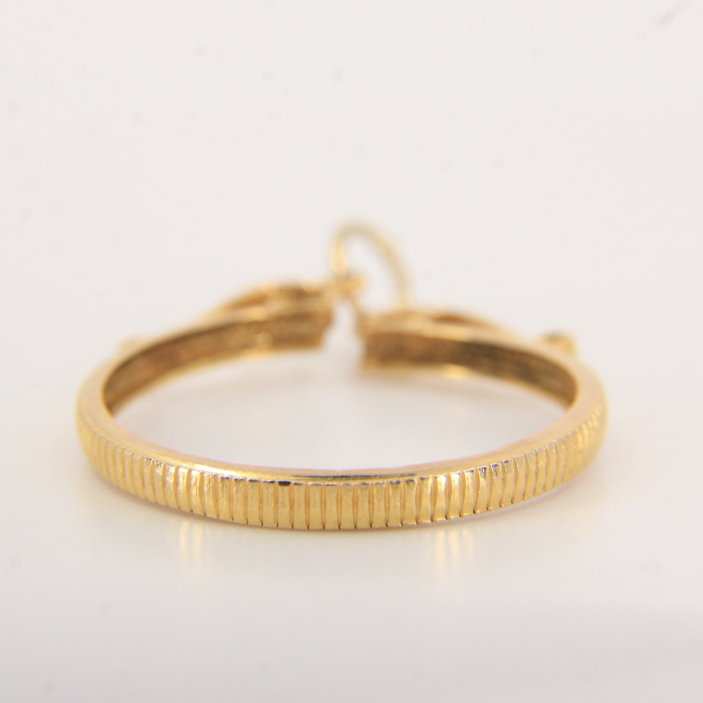 Vintage 9ct Gold Full Sovereign Holder Coin Frame Pendant Charm Gift