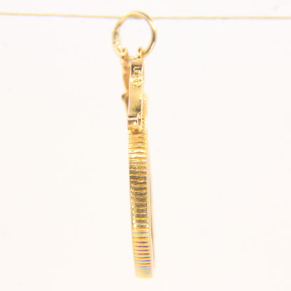 Vintage 9ct Gold Full Sovereign Holder Coin Frame Pendant Charm Gift