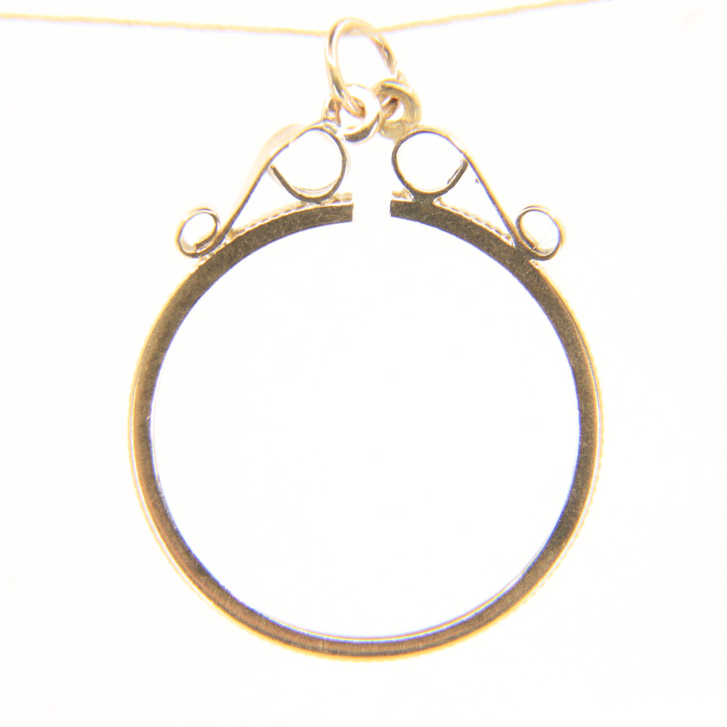 Vintage 9ct Gold Full Sovereign Holder Coin Frame Pendant Charm Gift