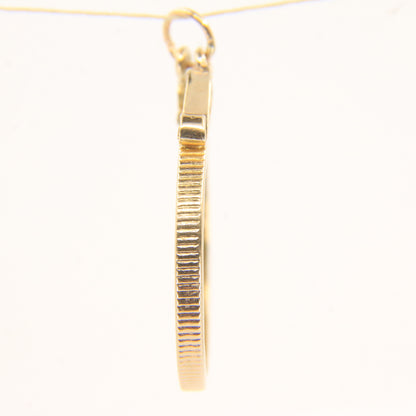 Vintage 9ct Gold Full Sovereign Holder Coin Frame Pendant Charm Gift