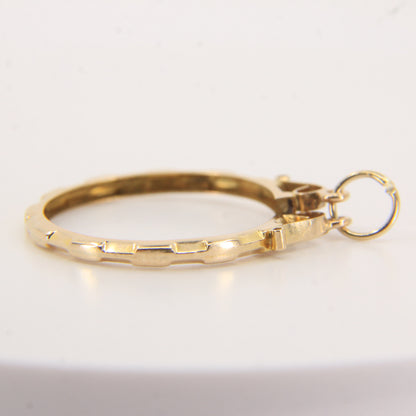 Vintage 9ct Gold Full Sovereign Holder Coin Frame Pendant Charm Gift