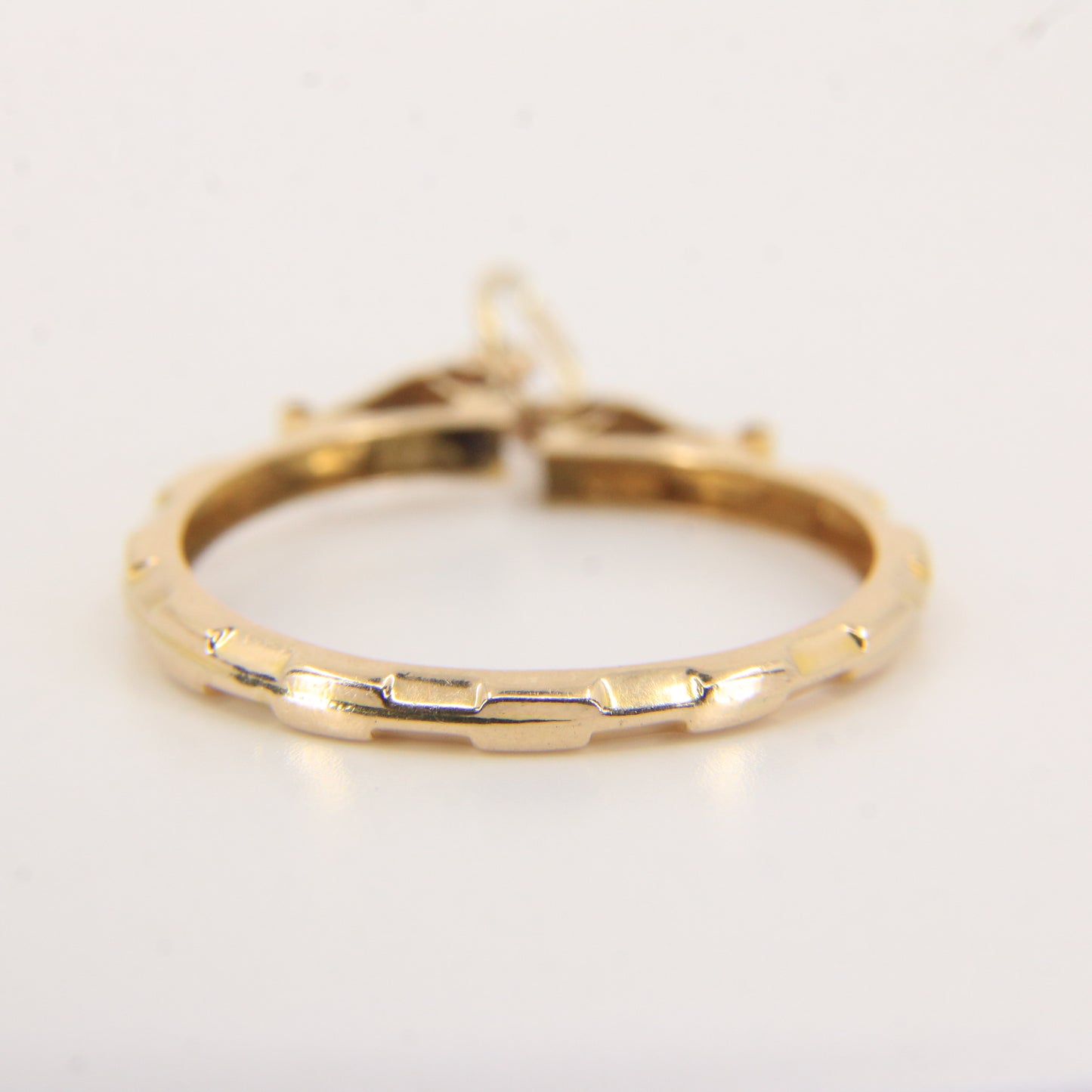 Vintage 9ct Gold Full Sovereign Holder Coin Frame Pendant Charm Gift