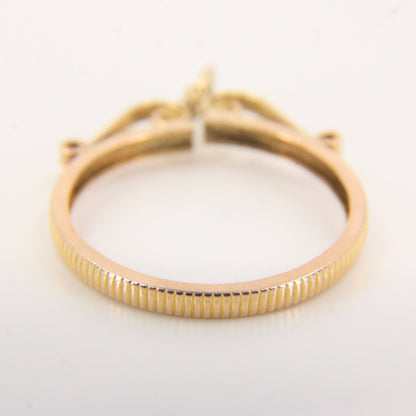 Vintage 9ct Gold Full Sovereign Holder Coin Frame Pendant Charm Gift