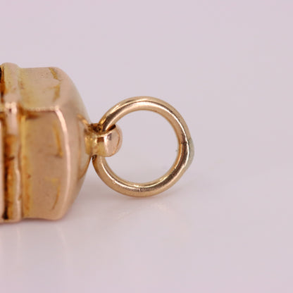 Vintage 9ct Hallmarked Gold Opening Telephone Box Charm British Travel Pendant
