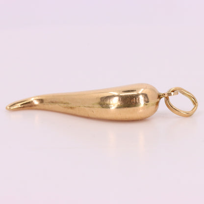 Vintage 9ct Hallmarked Gold Horn Of Plenty Pendant Lucky Talisman Charm